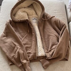 Hollister Tan Sherpa Hoodie